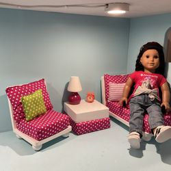 Living Room For 18”  Dolls (DOLL NOT INCLUDED)   Fits Dolls From Our Generation, My Life And  American Girl Doll (FIRM)