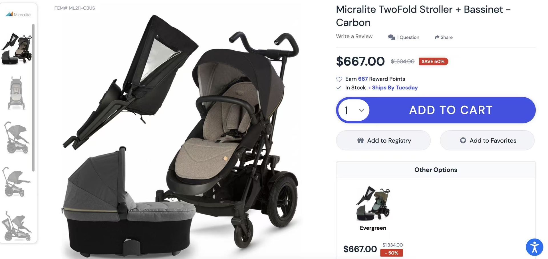 Baby stroller with bassinet