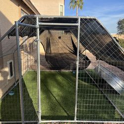 Dog Run With Galvanized Horse Fencing For Durability