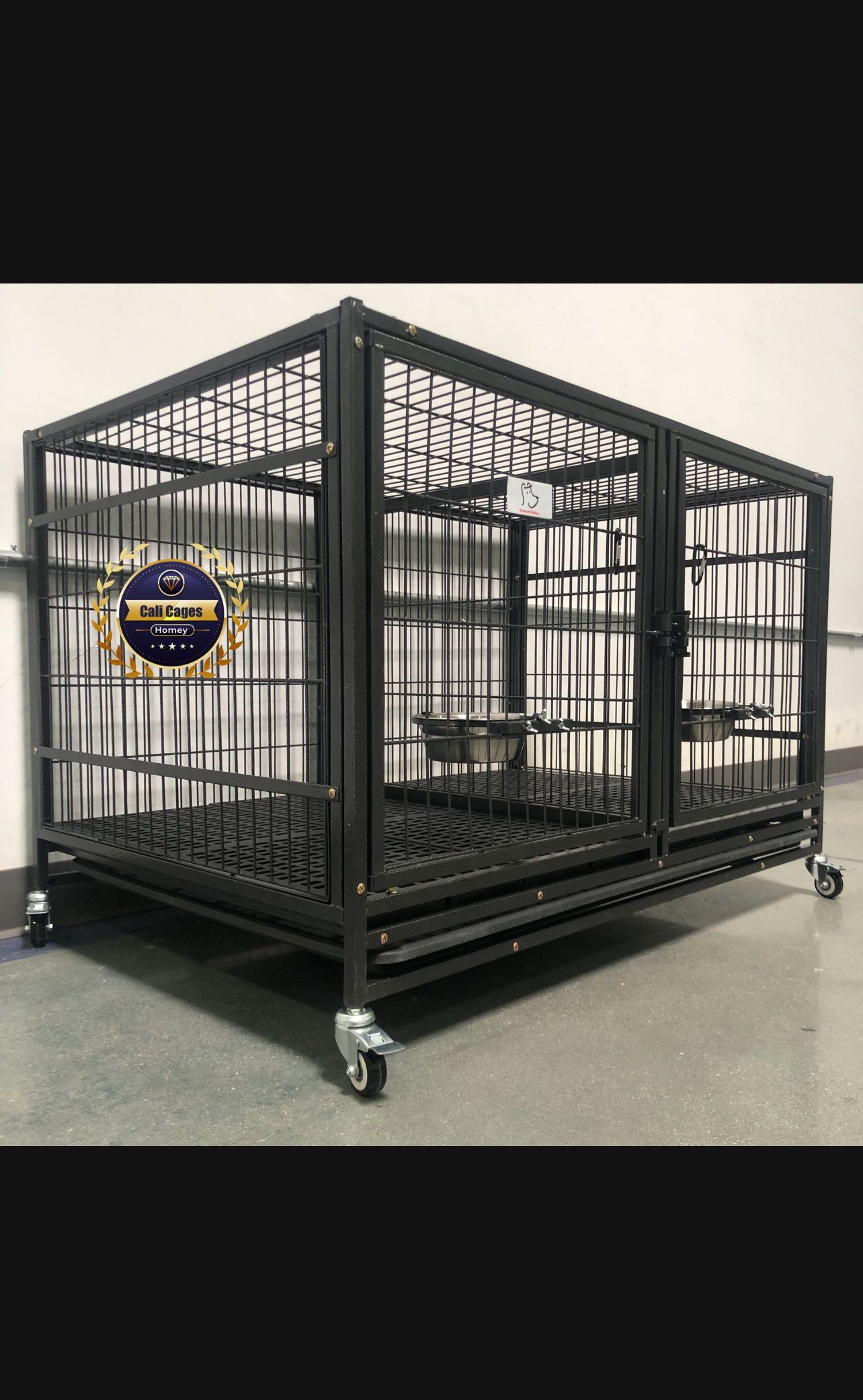 Dog Pet Cage Kennel Size 43” With Divider And Plastic Grid New In Box 📦 