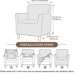 FUANGUI Waterproof PU Leather Banquet Armchair Slipcover Chair Covers 