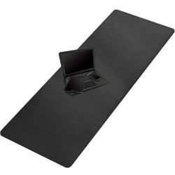 Cacoy Leather Desk Mat, 60” x 20”. Extended Desk Pad Blotters Protector, Large Mouse Pad for Desk