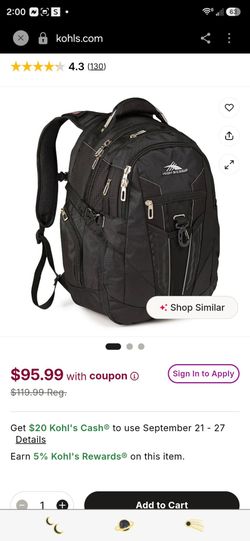 High Sierra Black Backpack
