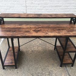 Wood & Metal Desk