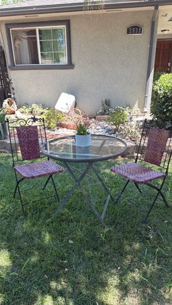 iron garden table