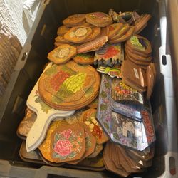 Antique Hand painted Stuff (Read Description)