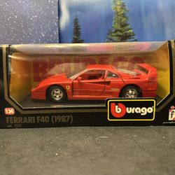 1:24 Scale 1987 Ferrari F40 Diecast Car. New Unopened.