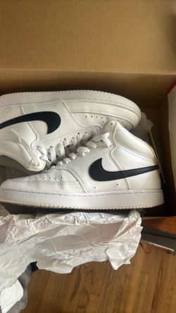 Nike Court Vision Mid 7’5 White And Black 