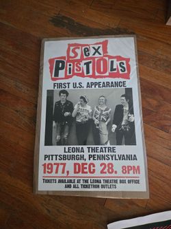 Sex pistols boxing poster cardboard punk