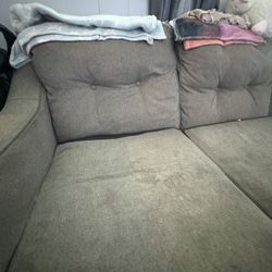 Grey Couch With A Pull Out Bed