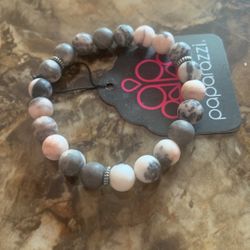 Pink And Grey Bracelet 