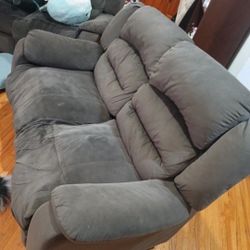 Set 2 Sofas Recliner 
