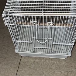 Buggie Parakeet cage comes with food and treats