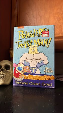 Ren & Stimpy Powdered Toast Man Cereal Box
