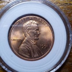 1991 Lincoln Cent . Top Pop 