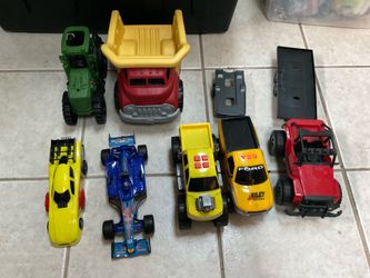 Kids play cars and trucks Lot