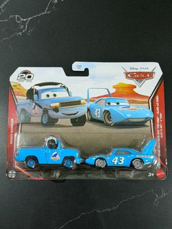 Disney Pixar Cars Dinoco Strip Weathers The King and Roger Wheeler 2 Pack 20th Anniversary