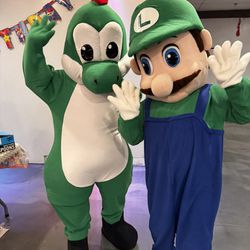 Mario Bros / Luigi / Yoshi / Adult Mascot Costumes / Full Costume /$400 Each 