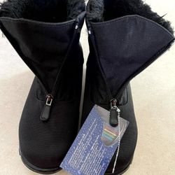 Black Winter Boots with Zipper