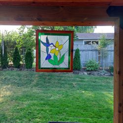 Large Window/patio Hanger Stained Glass 