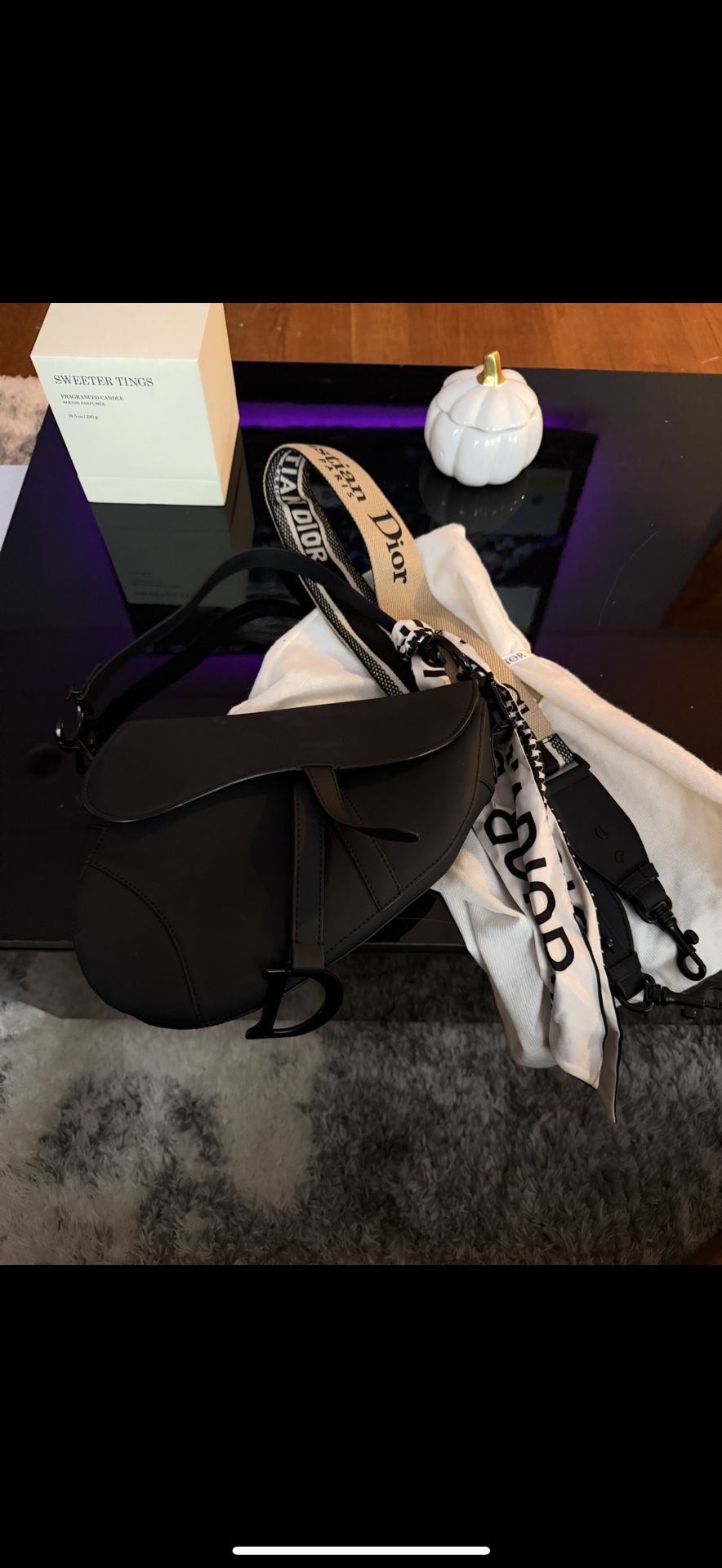 Black Dior Saddle Bag