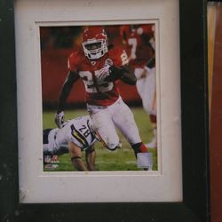 KC Chiefs Jamal Charles Matted And Framed Pic