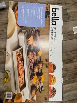 Bella 12" x 22" XL Griddle with Warming Tray