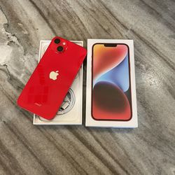 iPhone 14 Plus 128gb Red Unlocked Brand New! Battery 100%  With Box And New Usb AT&T Cricket T-mobile Metro Pcs Mexico Telcel Internationally All! 