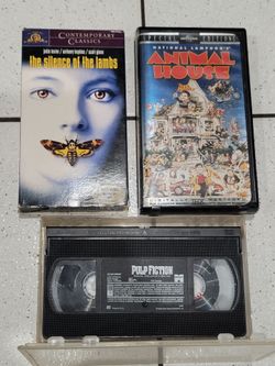 VHS Lot: Silence of the Lambs, Animal House, Pulp Fiction