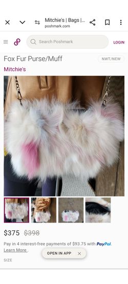 Pastel Faux Fur Muff/Purse