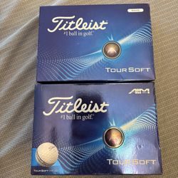2 Dozen (24) Titleist Tour Soft White BNIB Golf Balls