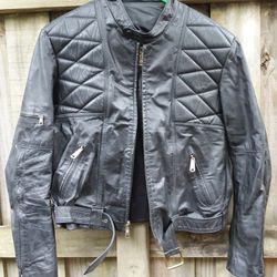 Black leather jacket