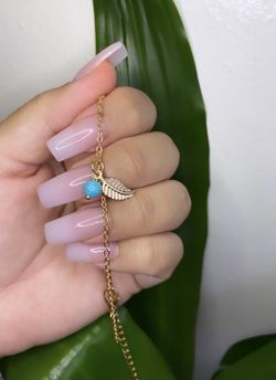 Leaf ankle bracelet