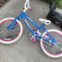 Various girl bikes one woh training wheels one without