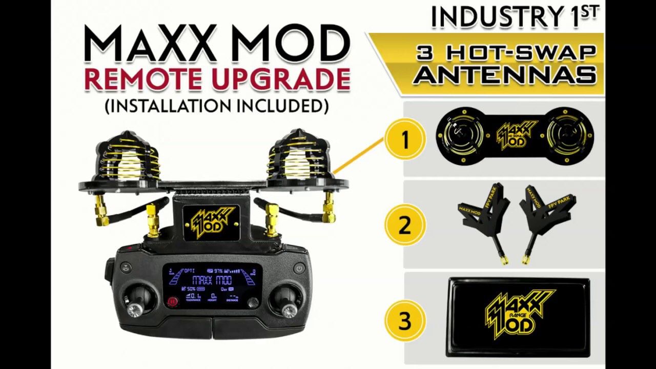 MaXX "HD-SIGNAL" MOD DJI Mavic Pro & Platinum Long Range Antenna Helical Upgrade.