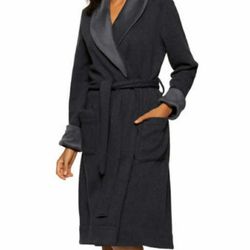 Kirkland Signature Fleece Lined Robe  Grey Large