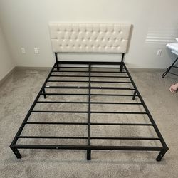 Bed frame with mattress and backboard $200