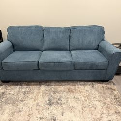 Blue pull out couch