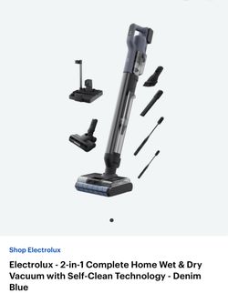 Electrolux - 2-in-1 Complete Home Wet & Dry Vacuum with Self-Clean Technology - Denim