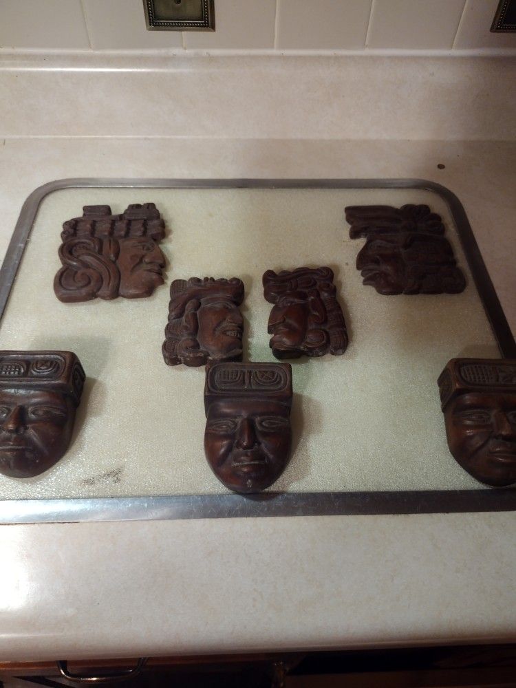 Myan Aztec Wooden Wall Art Set