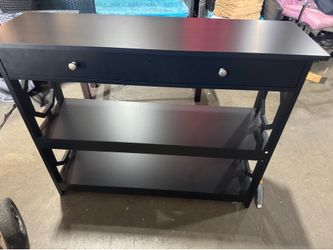 3-Tier Entryway Table Console Table with 1 Drawer and 2 Storage Shelves, Hallway Accent Sofa Table