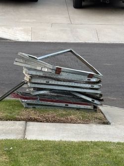 Scrap Metal Frames with Wire Mesh