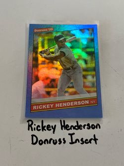 Rickey Henderson New York Yankees Hall of Fame Outfielder Donruss Short Print Insert Card.