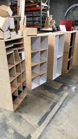 Wooden shelving