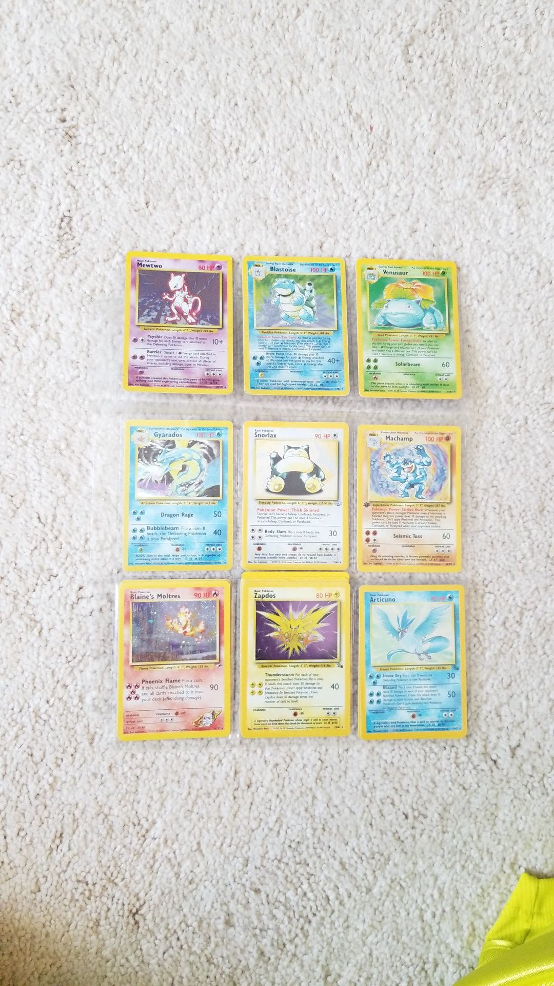 1995 pokemon Holographic Trading cards(28)