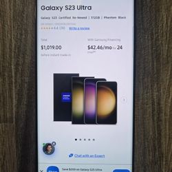 Samsung Galaxy S23 Ultra - UNLOCKED - 512GB - Phantom Black 