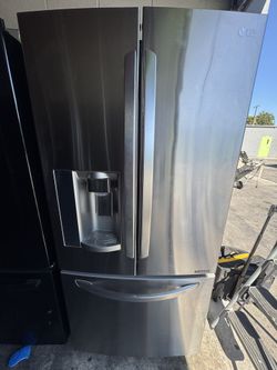 LG 3 Door Stainless Steel Refrigerator 33 And Inch Wide