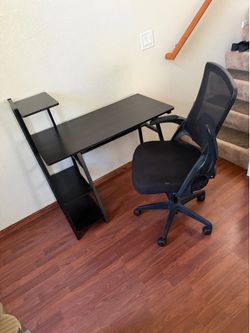 Computer desk & office chair