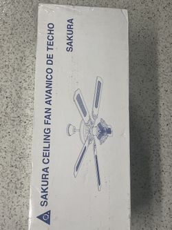 New In Box: Sakura 5-Blade Ceiling Fan with Light Kit - Sealed