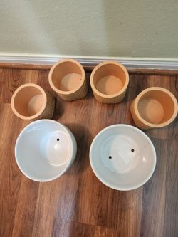 6 planters pots